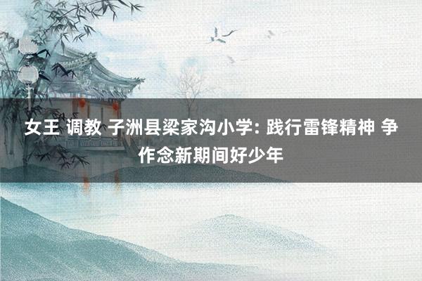 女王 调教 子洲县梁家沟小学: 践行雷锋精神 争作念新期间好少年